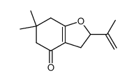 2-isopropenyl-6,6-dimethyl-2,3,6,7-tetrahydro-5H-benzofuran-4-one结构式
