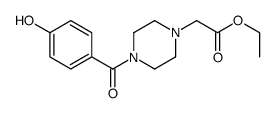 ethyl 2-[4-(4-hydroxybenzoyl)piperazin-1-yl]acetate结构式