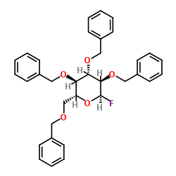 2,3,4,6-tetra-o-benzyl-alpha-d-glucopyranosyl fluoride Structure