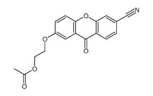 2-(6-cyano-9-oxoxanthen-2-yl)oxyethyl acetate Structure