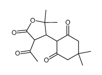 2-acetyl-3-(2,6-dioxo-4,4-dimethylcyclohexyl)-4,4-dimethyl-4-butanolide Structure