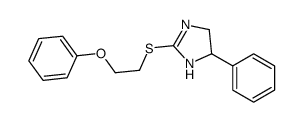 2-(2-phenoxyethylsulfanyl)-5-phenyl-4,5-dihydro-1H-imidazole结构式