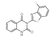 2,4(1H,3H)-Quinazolinedione, 3-(4-chloro-2-benzothiazolyl)- (en)结构式