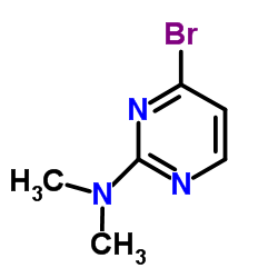 4-溴-N,N-二甲基嘧啶-2-胺结构式