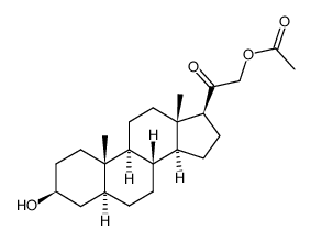 (3β,5α)-21-(acetyloxy)-3-hydroxypregnan-20-one Structure