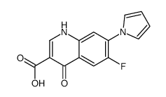 6-fluoro-4-oxo-7-pyrrol-1-yl-1H-quinoline-3-carboxylic acid结构式