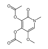 Acetic acid 4-acetoxy-5-methoxy-1-methyl-2-oxo-1,2-dihydro-pyridin-3-yl ester结构式