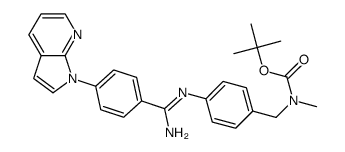 tert-butyl 4-(4-(1H-pyrrolo[2,3-b]pyridin-1-yl)benzamido)benzylmethylcarbamate Structure