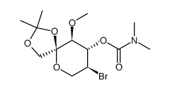 5-Brom-5-desoxy-4-O-dimethylcarbamoyl-1,2-O-isopropyliden-3-O-methyl-α-L-sorbopyranose Structure