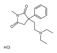 3-[2-(diethylamino)ethyl]-1-methyl-3-phenylpyrrolidine-2,5-dione,hydrochloride结构式