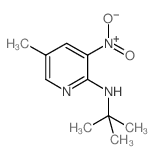 2-t-丁基氨基-5-甲基-3-硝基吡啶结构式