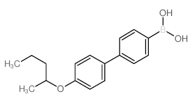 4-(4′-(2-Pentyloxy)phenyl)phenylboronic acid(contains varying amounts of Anhydride) Structure