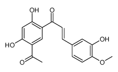 (E)-1-(5-acetyl-2,4-dihydroxyphenyl)-3-(3-hydroxy-4-methoxyphenyl)prop-2-en-1-one Structure
