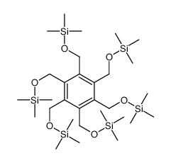 Trimethyl[(2,3,4,5,6-pentakis([(trimethylsilyl)oxy]methyl)benzyl)oxy]s ilane结构式