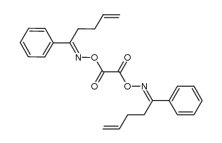1-phenylpent-4-en-1-one O-(2-oxo-2-(((1-phenylpent-4-en-1-ylidene)amino)oxy)acetyl) oxime结构式