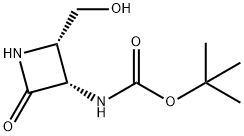 叔丁基((2S,3S)-2-(羟甲基)-4-氧代氮杂环丁烷-3-基)氨基甲酸酯结构式