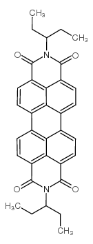 2,9-二(3-戊烷基)异喹啉并[4',5',6':6,5,10]蒽并[2,1,9-def]异喹啉-1,3,8,10(2H,9H)-四酮结构式