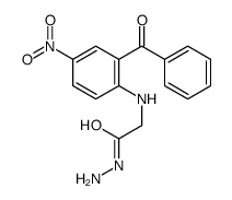 2-(2-benzoyl-4-nitroanilino)acetohydrazide结构式