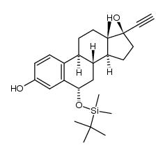 6α-[(tert-butyldimethylsilyl)oxy]-17α-ethynylestra-1,3,5(10)-trien-3,6α,17β-triol Structure