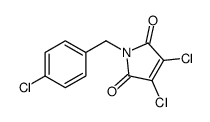 3,4-dichloro-1-[(4-chlorophenyl)methyl]pyrrole-2,5-dione结构式