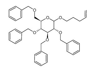 pent-4-enyl-2,3,46-tetra-o-benzyl-d-glucopyranoside结构式