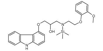 1-((9H-carbazol-4-yl)oxy)-3-((2-(2-methoxyphenoxy)ethyl)(trimethylsilyl)amino)propan-2-ol Structure