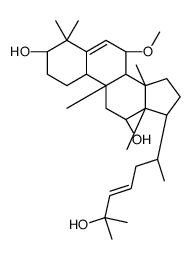 (3S,7S,8R,9S,10S,12R,13R,14S,17R)-17-[(E,2R)-6-hydroxy-6-methylhept-4-en-2-yl]-7-methoxy-4,4,9,13,14-pentamethyl-2,3,7,8,10,11,12,15,16,17-decahydro-1H-cyclopenta[a]phenanthrene-3,12-diol结构式