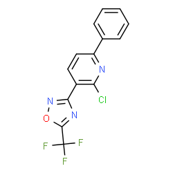 2-Chloro-6-phenyl-3-[5-(trifluoromethyl)-1,2,4-oxadiazol-3-yl]pyridine Structure
