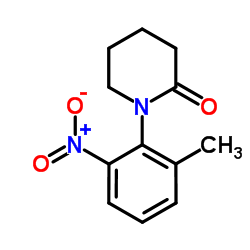 1-(2-Methyl-6-nitrophenyl)-2-piperidinone Structure