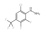 6-氯-2,3-二氟-4-(三氟甲基)苯肼结构式