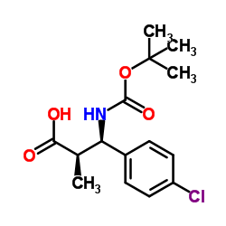 (2R, 3R)-3-(Boc-amino)-2-methyl-3-(4-chlorophenyl)propionic acid Structure