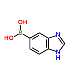 (1H-苯并[d]咪唑-5-基)硼酸结构式