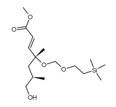 (4R,6R,2E)-methyl 7-hydroxy-4,6-dimethyl-4-(2-trimethylsilylethoxymethoxy)hept-2-enoate Structure