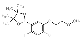 2-(4-氯-2-氟-5-(2-甲氧基乙氧基)苯基)-4,4,5,5-四甲基-1,3,2-二氧硼杂环戊烷结构式