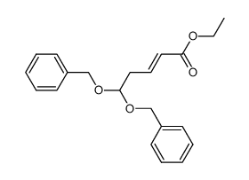 ethyl (E)-5,5-bis(benzyloxy)pent-2-enoate结构式