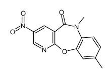6,9-dimethyl-3-nitropyrido[2,3-b][1,5]benzoxazepin-5-one结构式