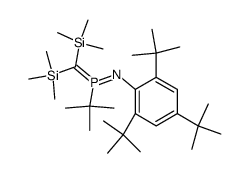 P-tert-Butyl-N-<2,4,6-tri(tert-butyl)phenyl>imino-C,C-bis(trimethylsilyl)methylenephosphorane结构式