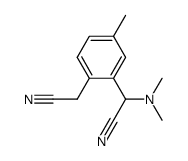 2-(2-(cyanomethyl)-5-methylphenyl)-2-(dimethylamino)acetonitrile Structure