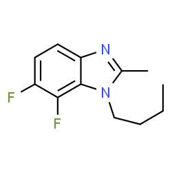 1-丁基-6,7-二氟-2-甲基苯并咪唑结构式