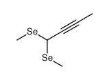 1,1-bis(methylselanyl)but-2-yne Structure