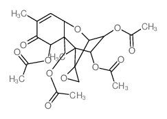 Trichothec-9-en-8-one,3,4,7,15-tetrakis(acetyloxy)-12,13-epoxy-, (3a,4b,7a)- (9CI)结构式