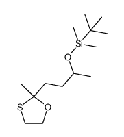 tert-butyldimethyl((4-(2-methyl-1,3-oxathiolan-2-yl)butan-2-yl)oxy)silane结构式