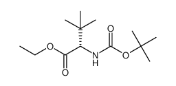 ethyl (S)-2-((tert-butoxycarbonyl)amino)-3,3-dimethylbutanoate结构式