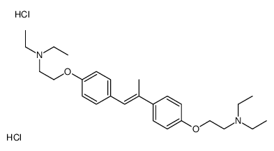 2-[4-[(Z)-2-[4-[2-(diethylamino)ethoxy]phenyl]prop-1-enyl]phenoxy]-N,N-diethylethanamine,dihydrochloride Structure