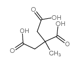 2-Hydroxy-2-methylpropane-1,2,3-tricarboxylic acid Structure