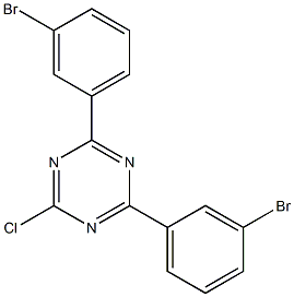 2,4-bis(3-bromophenyl)-6-chloro-1,3,5-triazine Structure