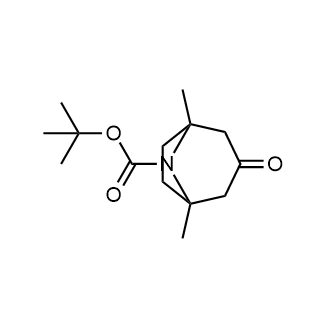 1,5-二甲基-3-氧代-8-氮杂双环[3.2.1]辛烷-8-羧酸叔丁酯结构式