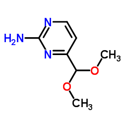 2-氨基-4-二甲氧基甲基嘧啶结构式