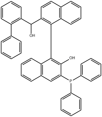 2'-[2-联苯基(羟基)甲基]-2-羟基-3-(二苯基膦基)-[1,1'-联萘]结构式