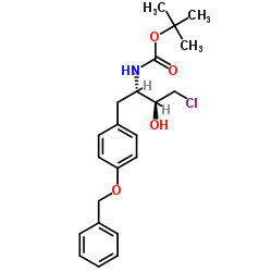(2S,3S)-1-(4-(苄氧基)苯基)-4-氯-3-羟基丁烷-2-氨基甲酸叔丁酯结构式